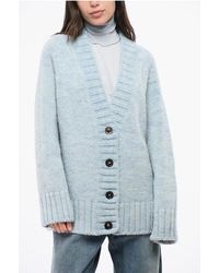 Maison Margiela - Mm4 Mm14 V-hals 4 Knopen Oversized Vest In Lichtblauw - Lyst