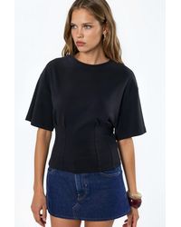 Busem - Cotton Ribbed Crew Neck Blouse - Lyst