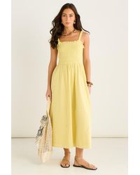 Gini London - Embroidered Shierred Bodice Sun Dress - Lyst