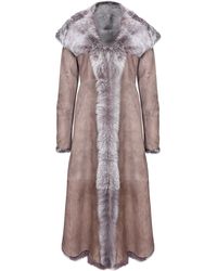 Infinity Leather - Full Length Hooded Toscana Sheepskin Trench Coat-Donetsk - Lyst
