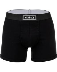Versace - Trunk Tex Ribbed Cotton Boxershort - Lyst
