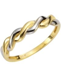 Fascination by Ellen K. - Ring 375 Gelbgold, Zweifarbig Geschwungen - Lyst