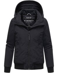 Marikoo - Damen Winterjacke Mooni 16 Im Sportlichen Bomber-Stil Mit Kapuze - Lyst