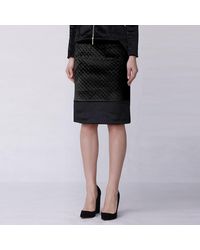 Smart & Joy - Gestructureerde Fluwelen Bi-Materiaal Rok - Lyst