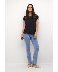Cream - Blouse Met Korte Mouwen Relaxed Fit - Lyst