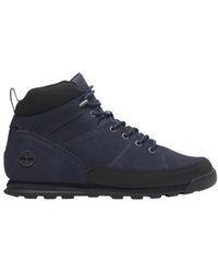Timberland - Euro Rock Leren Halfhoge Laarzen (Marine) - Lyst