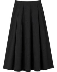 MixRay - High Waist A-Line Midi Skirt - Lyst