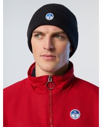 North Sails - Beanie Micro-Rib-Strick Mit Logo-Patch - Lyst