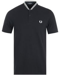 Fred Perry - Bomber Collar Pique Polo Shirt - Lyst