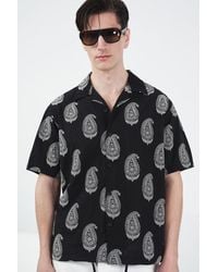 Giesto - Regular Fit Paisley Print Shirt With Button Closure - Lyst