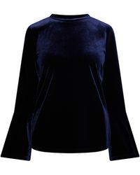 Usha - Fluwelen Hemd Marine - Lyst