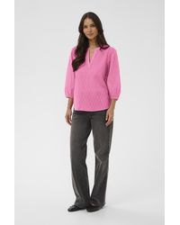 Kaffe - Blouse Met Korte Mouwen Kagabriela Blouse Met Korte Mouwen Regular Fit - Lyst