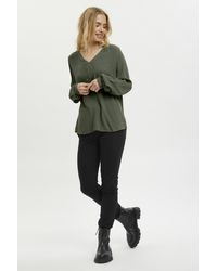 Kaffe - Blouse Met Lange Mouwen Regular Fit Grape Leaf - Lyst
