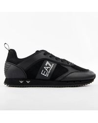 EA7 - Evolution Suède Sneakers Voor - Lyst