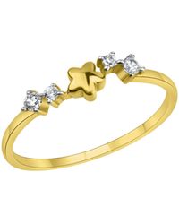 Fascination by Ellen K. - Ring 375/- Gelbgold Bicolor Zirkonia - Lyst
