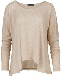Conquista - Melange Knit Handkerchief Hem Top - Lyst