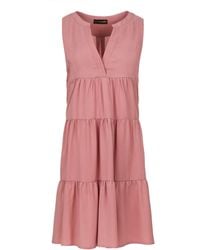 Conquista - Sleeveless Dusty A Line Dress - Lyst