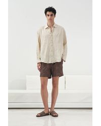 Giesto - Oversized Buttoned Linen Shirt - Lyst