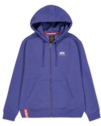 Alpha Industries - Basic Small Logo Zip Hoodie - Lyst