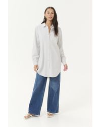 Kaffe - Overhemd Met Lang Mouwen Loose Fit Nantucket Breeze/ Stripe - Lyst