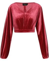 faina - Blouse Donkerroze - Lyst