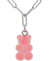 Fashionbox - Kette Messing Rhodiniert Mit Anhänger Teddy/Rot - Lyst