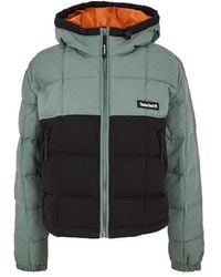 Timberland - Korte Pufferjas Met Capuchon Voor (Balsamgroen/Zwart) - Lyst