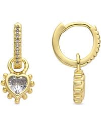 Luxenter - Ohrringe Mit 18 Karat Gelbgold-Finish Und Funkelnden Zirkonia-Steinen – Lyhan - Lyst