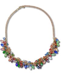 Steuer - Modeschmuck Collierkette Collier Mit Bunter Glaszierde - Lyst