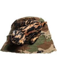 Dolce & Gabbana - Leoparden Verzierte Breite Krempe Bucket Hat - Lyst