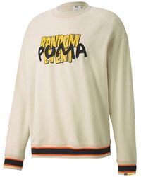 PUMA - X Randomevent Long Sleeve Crew Neck Sweaters 596663 50 Cotton - Lyst