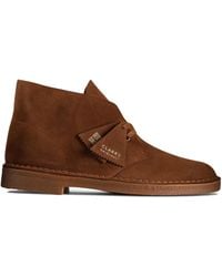 Clarks - Kaufen Sie Desert Trek Wildleder Herren Cola Stiefel - Lyst