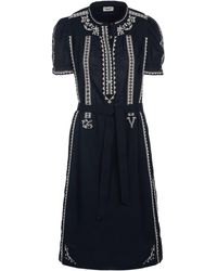 Zadig & Voltaire - Zadig & Voltaire Jurk Rigy Coton Brod Zwart - Lyst