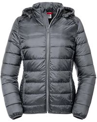 Russell - Ladies Hooded Nano Padded Jacket (Iron) - Lyst