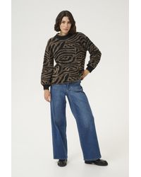 Kaffe - Pullover Regular Fit Animal - Lyst