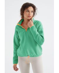 TOMMY LIFE - Oversized Plush Half-Zip Sweatshirt - Lyst