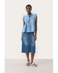 Part Two - Ärmellose Bluse Gerade Passform Dusk Pale - Lyst