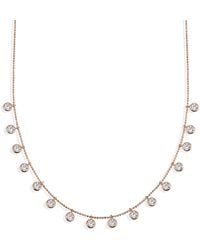 dKeniz - Anhänger Mit Kette 925/- Sterling Silber Rosévergoldet Funkelnde Halskette - Lyst