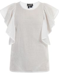 Dreimaster - Blouse Shirt Dames Wolwit - Lyst