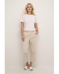 Kaffe - Pants Suiting Casual Fit Feather Gray Beige - Lyst
