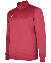 Umbro - Club Essential Half Zip Sweatshirt (New Claret) - Lyst