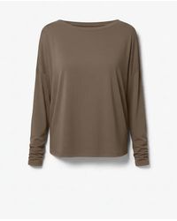 Basiclo - Viscose Oversize Longsleeve Khaki - Lyst