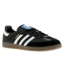 adidas Originals - Leren Bovenwerk Trainer Met Suède En Gouden Folie Details Vetersluiting Met Synthetisch Leren Binnenzool - Lyst