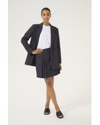 Kaffe - Rok A-shape Dark Grey Check Dark Grey - Lyst