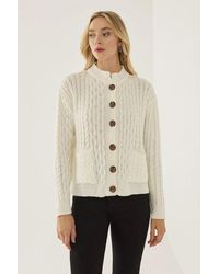 Hiccup - Textured Knitwear Cardigan With Buttons - Lyst