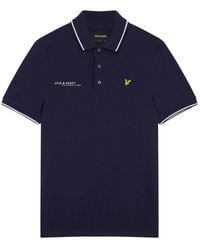 Lyle & Scott - Co-Ordinate Print Logo Short Sleeved Polo Shirt Cotton - Lyst
