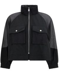 Pinko - Zwarte Polyester Shell Jas - Lyst