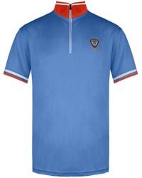 Rossignol - Korte Mouw 3/4 Zip Up Blauw/oranje Virage Poloshirt Rldmy10 793 - Lyst