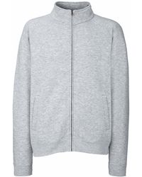 Fruit Of The Loom - Premium 70/30 Sweatshirt Met Volledige Ritssluiting (heather Grijs) - Lyst
