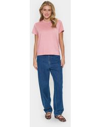 Saint Tropez - T-shirt Regular Fit Pink - Lyst